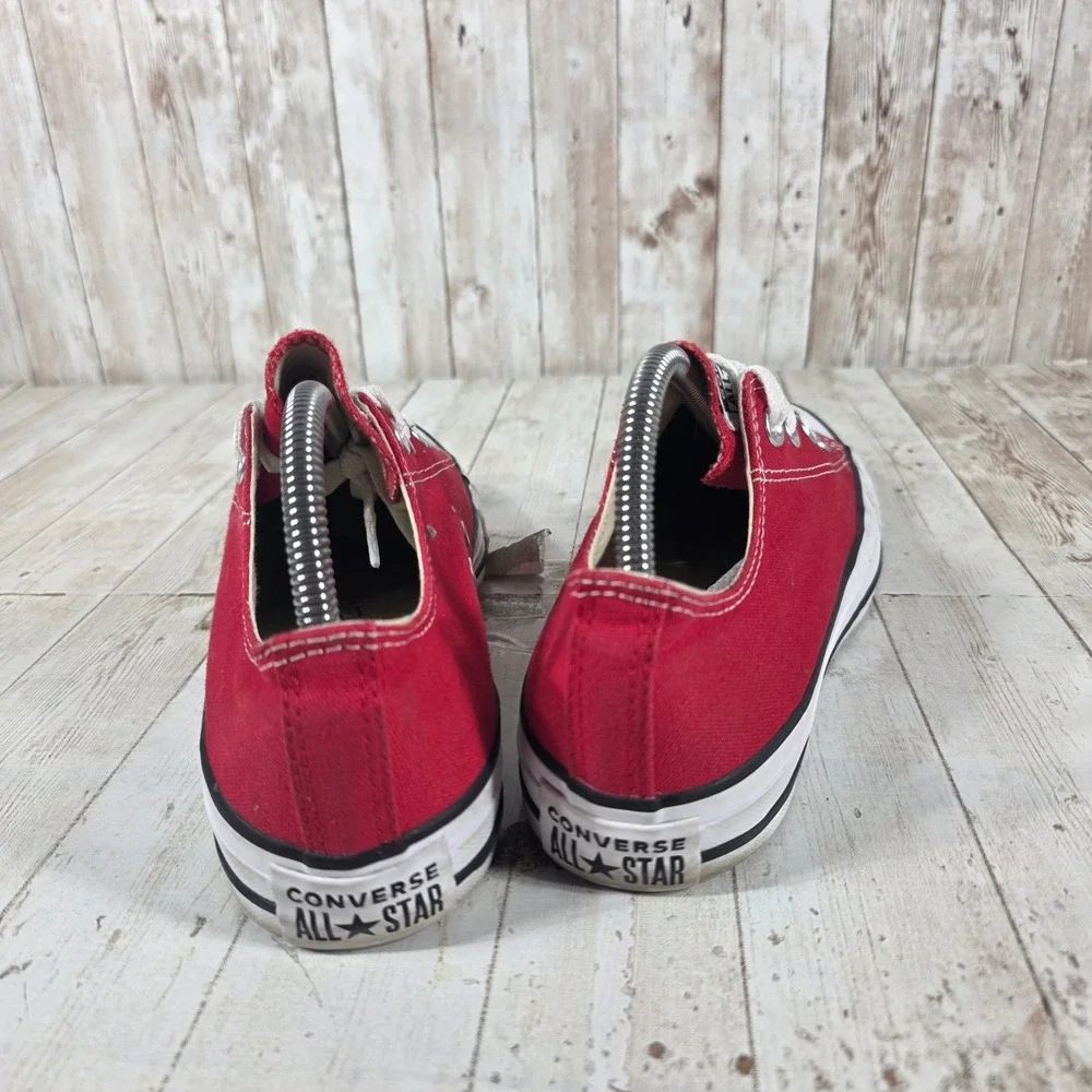 Converse Chuck Taylor All Star Low Top Red Canvas Sneakers M9696 Womens 9 Mens 7 - Picture 3 of 8